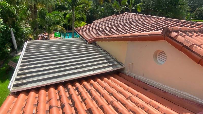 completed roofing project in Miami Shores FL