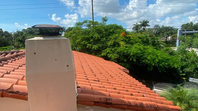 completed roofing project in Miami Shores FL