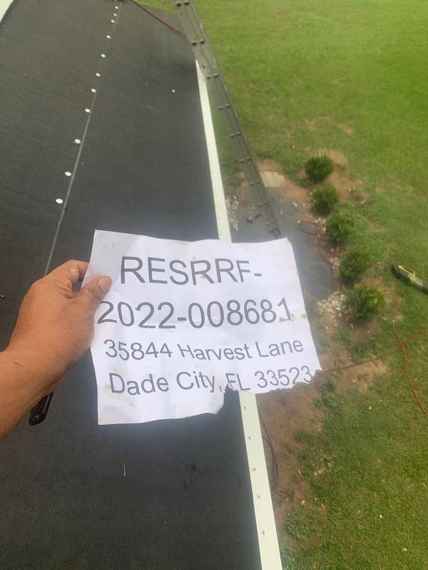 completed roofing project in Dade City FL