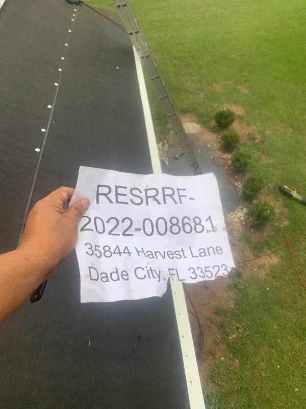 completed roofing project in Dade City FL