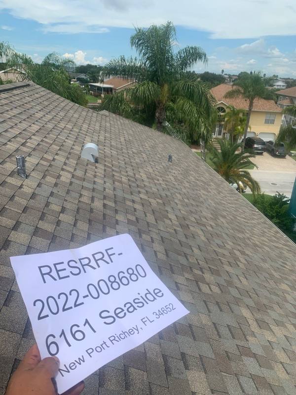 roofing project near Seaside Dr in New Port Richey