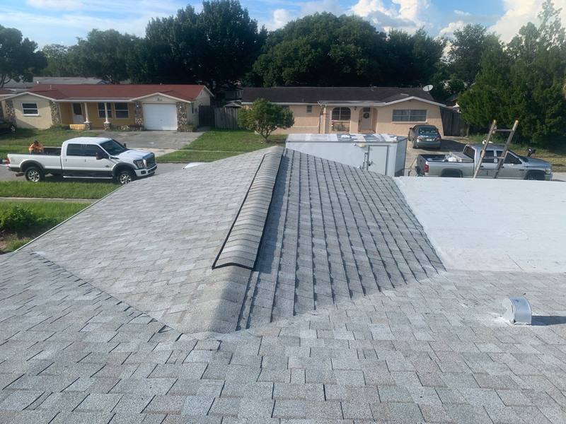 completed roofing project in New Port Richey FL