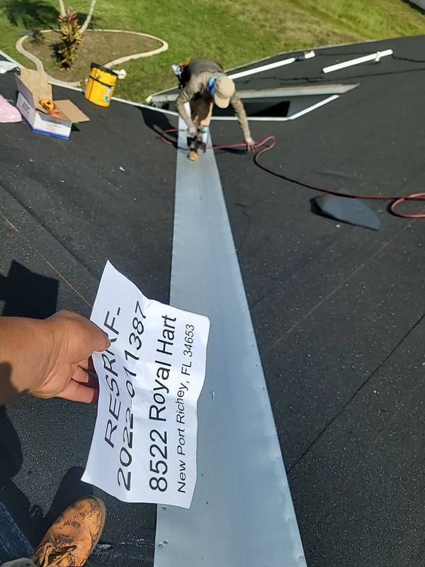 completed roofing project in New Port Richey FL