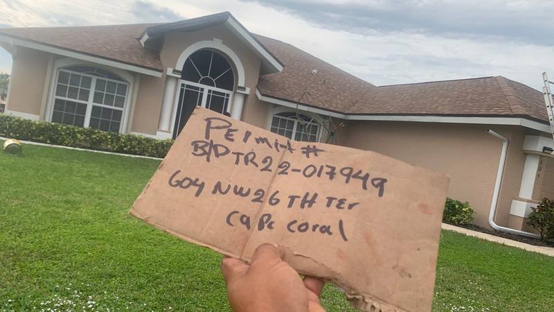 roofing project near NW 26th Terrace in Cape Coral