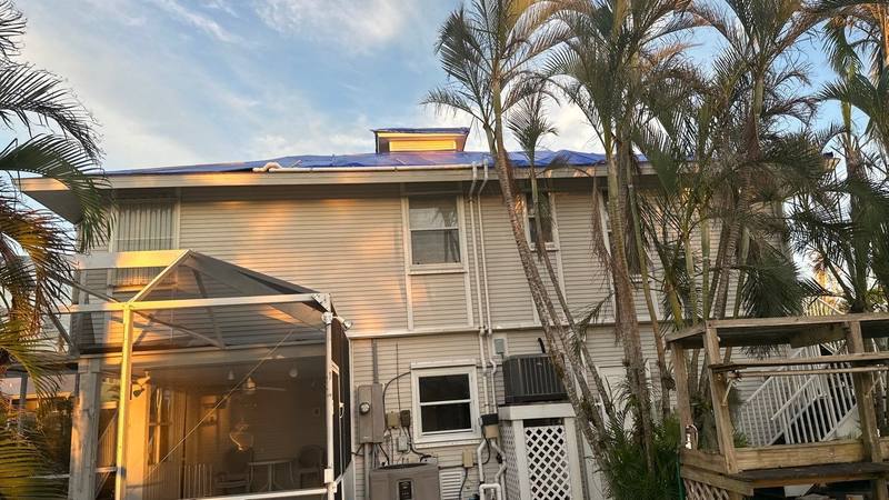 residential roof replacement by Hloska Roofing in Bokeelia