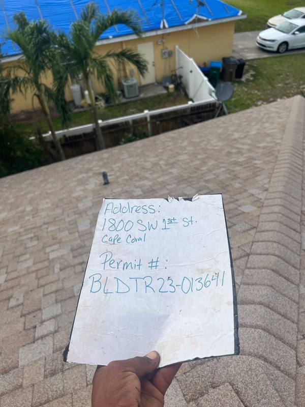 roofing project near SW 1st St in Cape Coral
