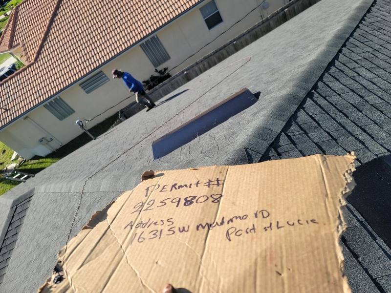 residential roof replacement by Hloska Roofing in Port St. Lucie
