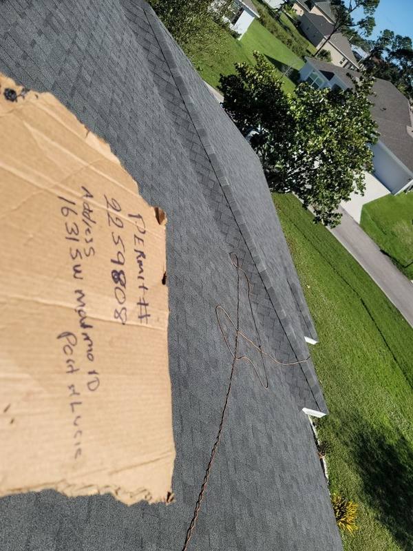 roofing project near SW Malmo Rd in Port St. Lucie