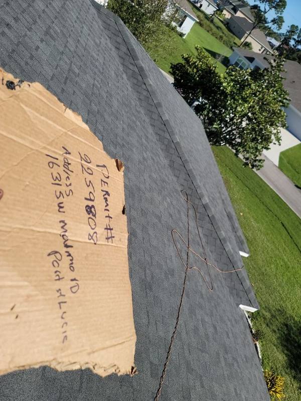 roofing project near SW Malmo Rd in Port St. Lucie