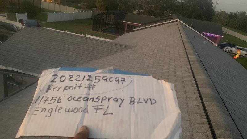 roofing project near Oceanspray Blvd in Englewood