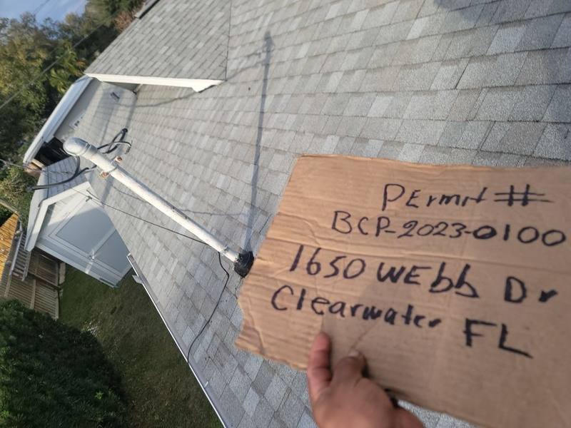 roofing project near Webb Dr in Clearwater