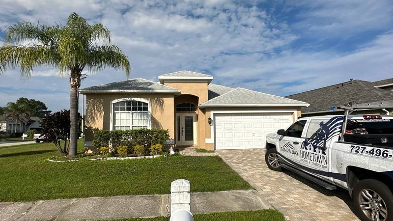 residential roof replacement by Hloska Roofing in Brandon