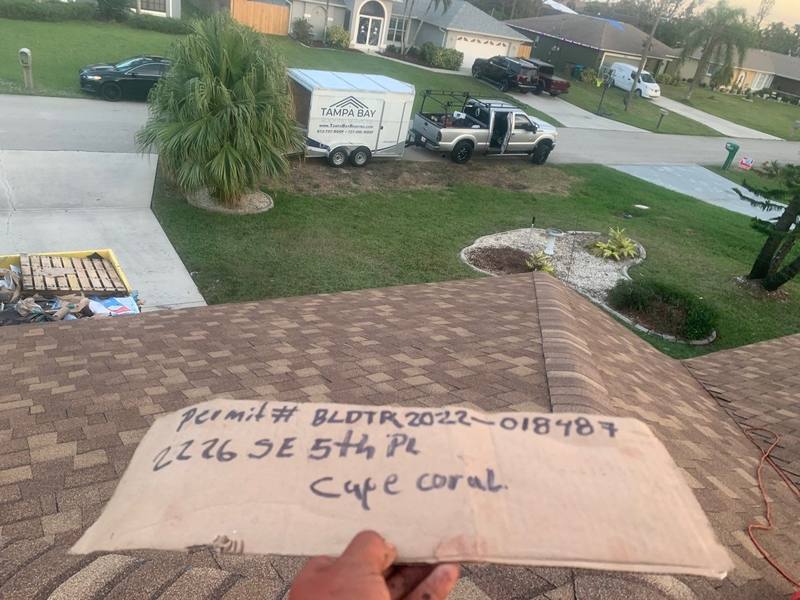 completed roofing project in Cape Coral FL