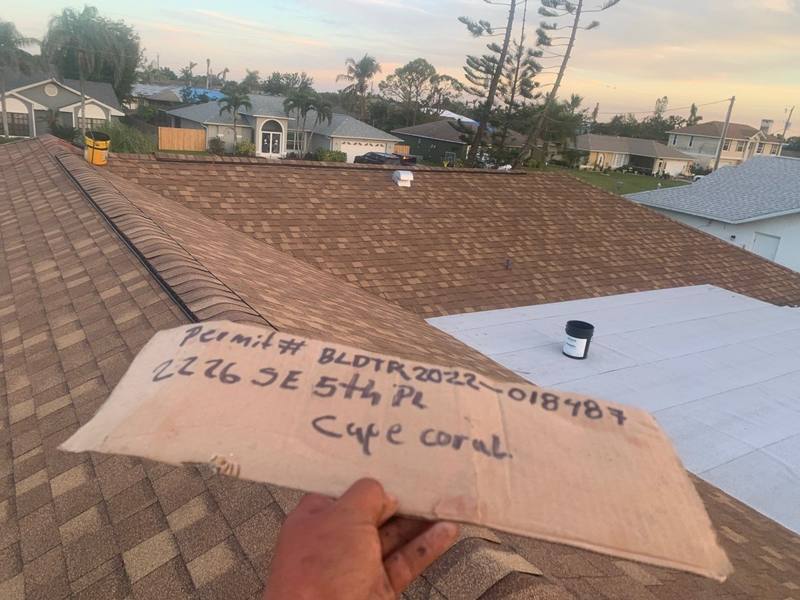 roofing project near SE 5th Pl in Cape Coral