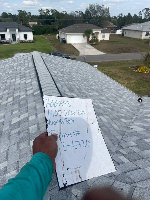 roofing project near Wise Dr in North Port