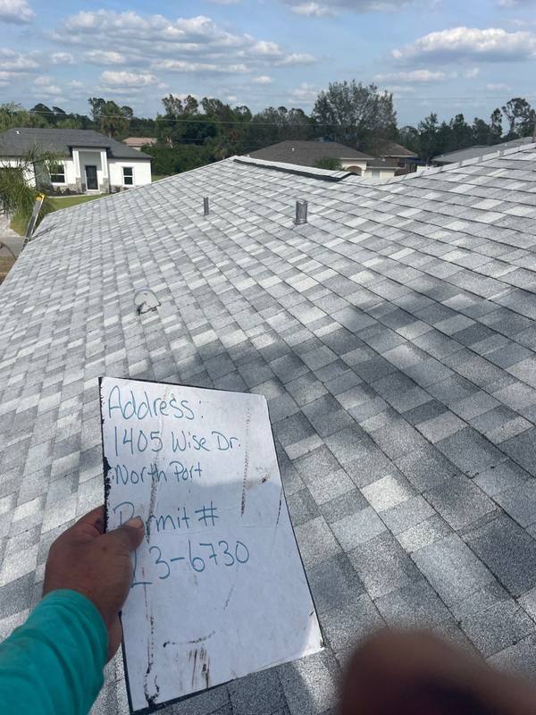 roofing project near Wise Dr in North Port