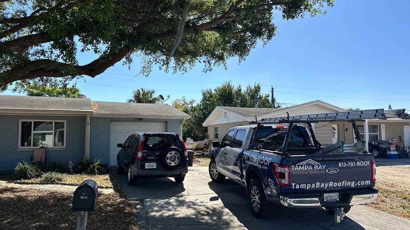 residential roof replacement by Hloska Roofing in Holiday