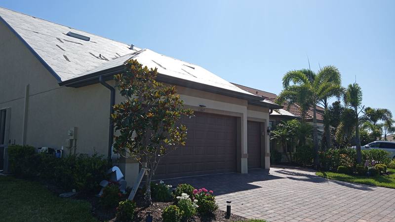 completed roofing project in Venice FL