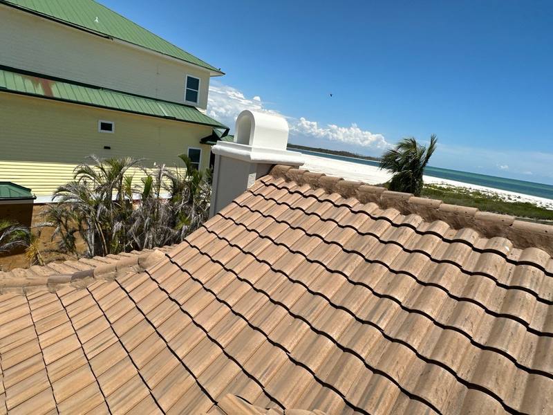 completed roofing project in Fort Myers Beach FL