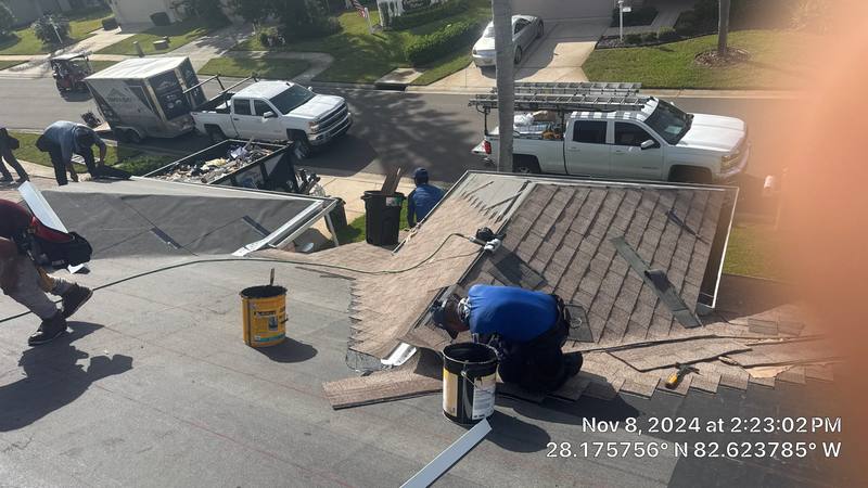 residential roof replacement by Hloska Roofing in Trinity