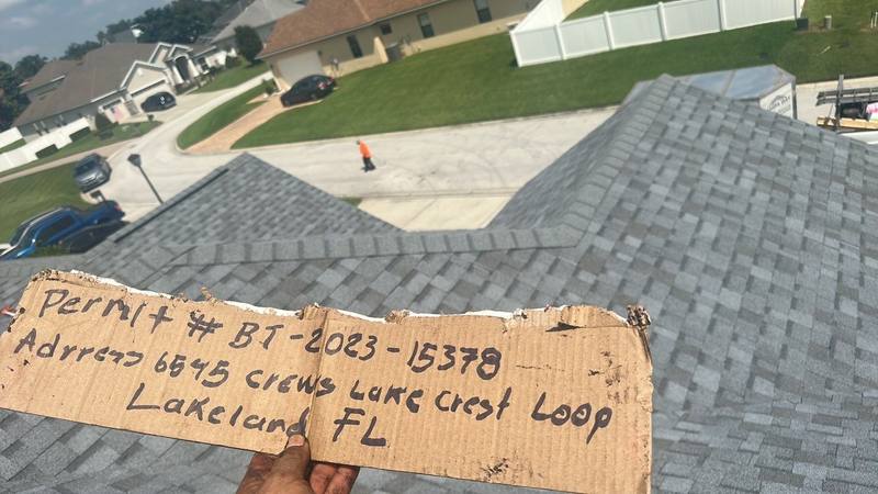 residential roof replacement by Hloska Roofing in Lakeland