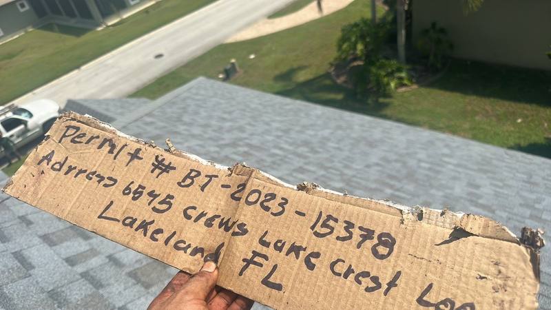 roofing project near Crews Lake Crest Loop W in Lakeland