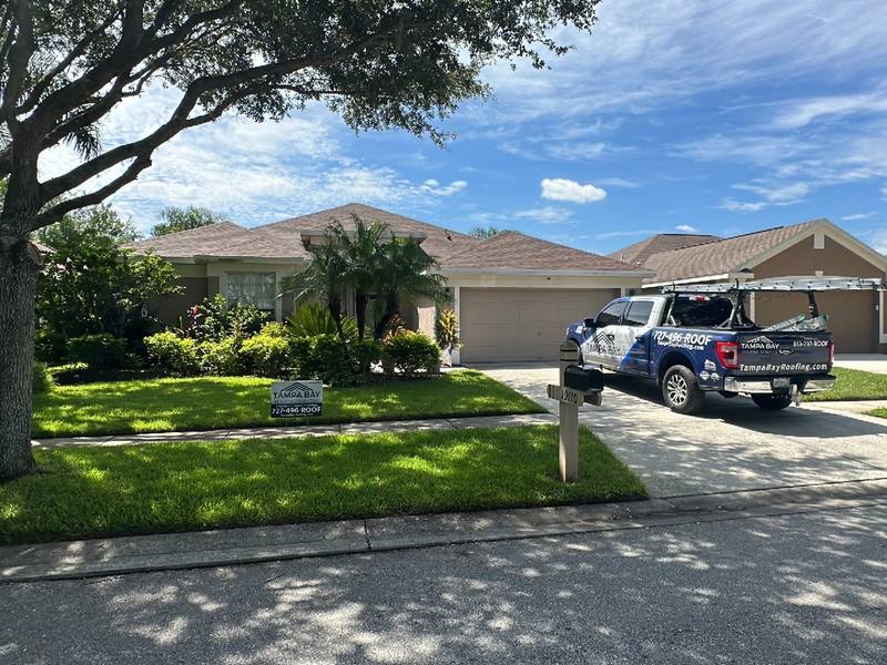 completed roofing project in Lutz FL