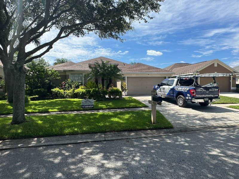 completed roofing project in Lutz FL