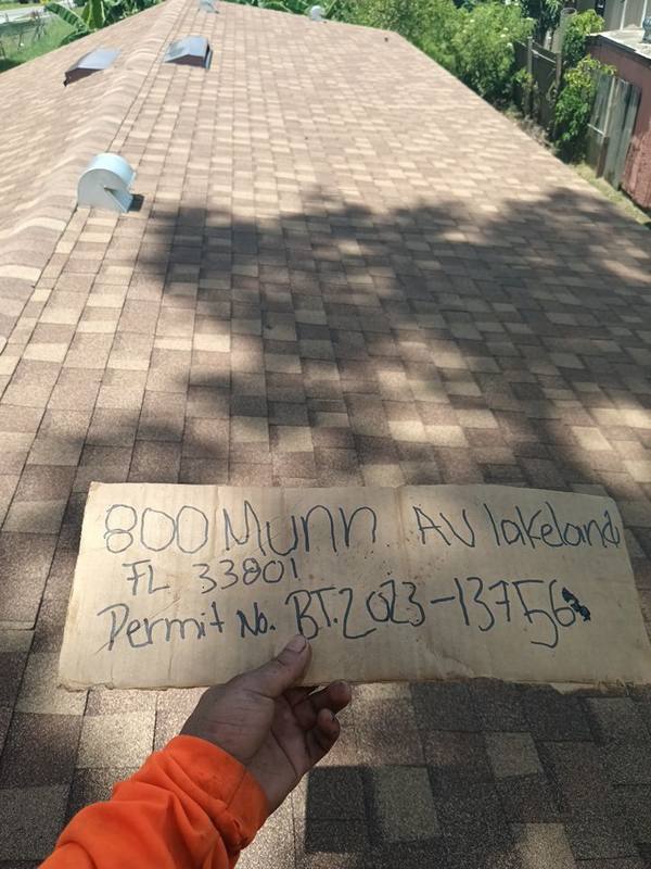roofing project near Munn Ave in Lakeland