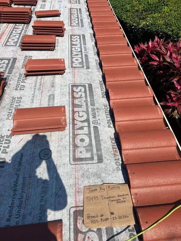 roofing project near Downham Meadows in Sarasota
