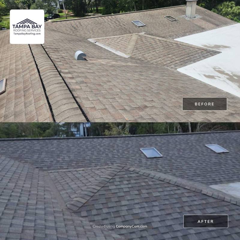 completed roofing project in New Port Richey FL