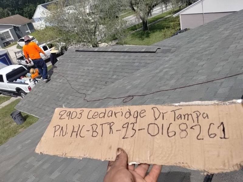 completed roofing project in Tampa FL