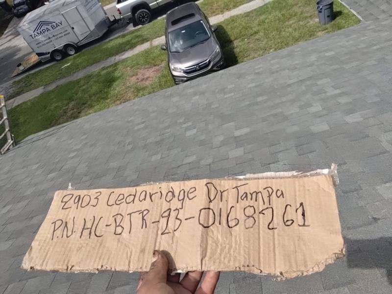 completed roofing project in Tampa FL