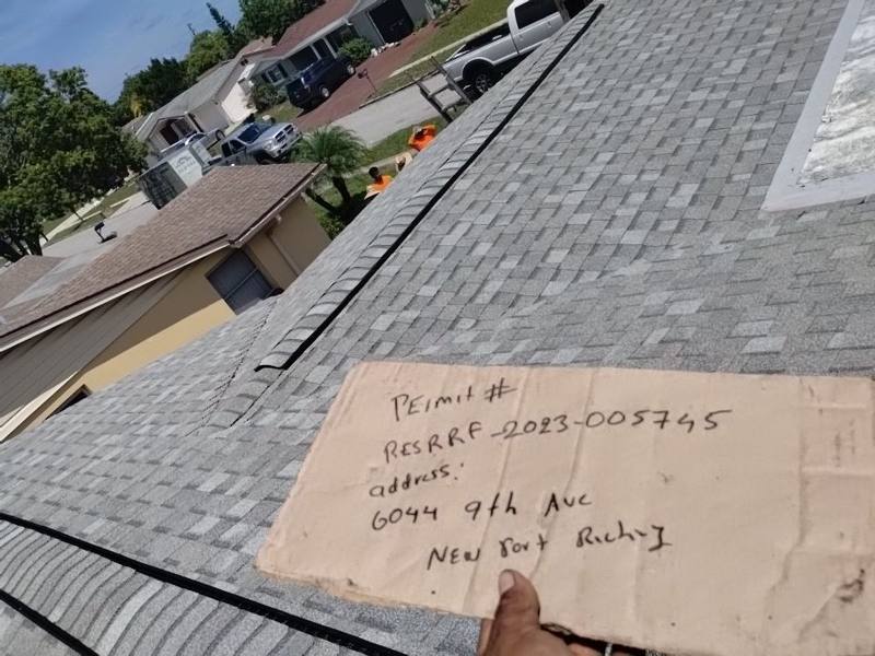 roofing project near 9th Ave in New Port Richey