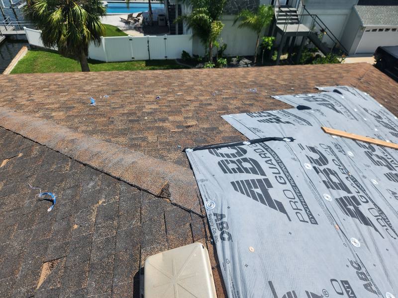 residential roof replacement by Hloska Roofing in Hernando Beach