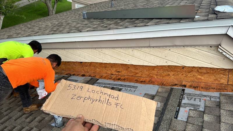 residential roof replacement by Hloska Roofing in Zephyrhills
