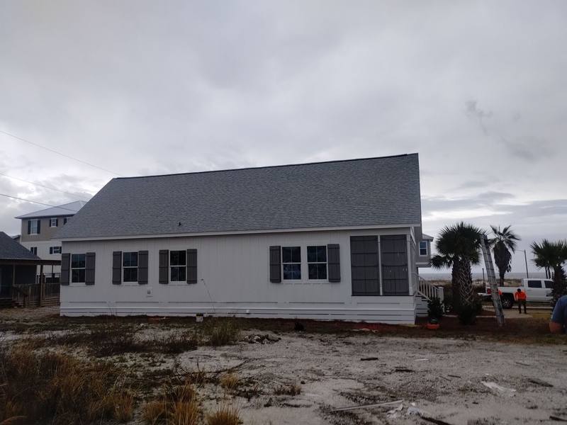 completed roofing project in Mexico Beach FL