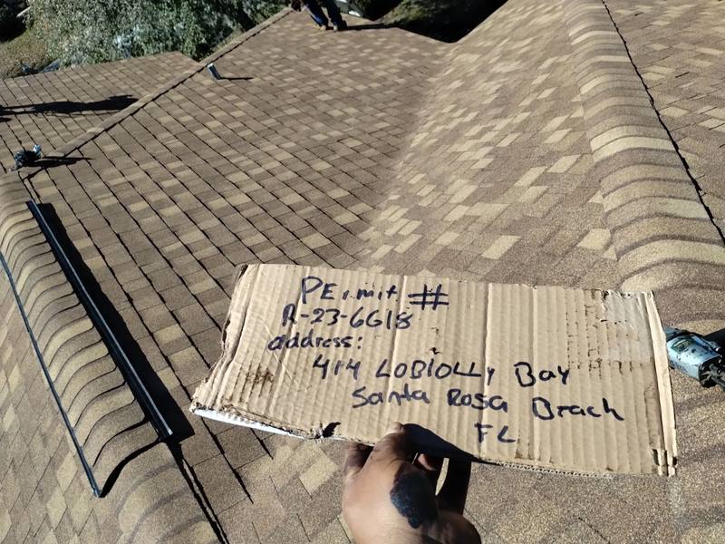 roofing project near Loblolly Bay Dr in Santa Rosa Beach