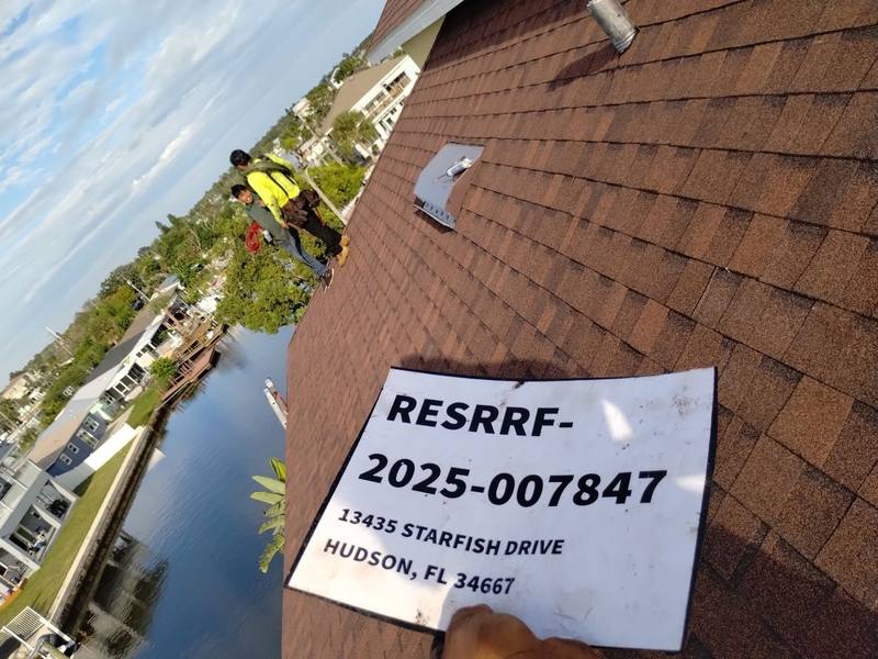 completed roofing project in Hudson FL