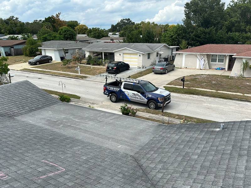 residential roof replacement by Hloska Roofing in Holiday