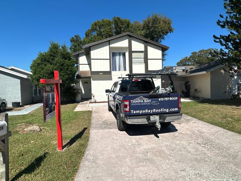 residential roof replacement by Hloska Roofing in Tampa