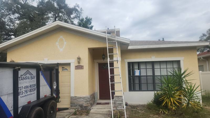 roofing project near E Louisiana Ave in Tampa
