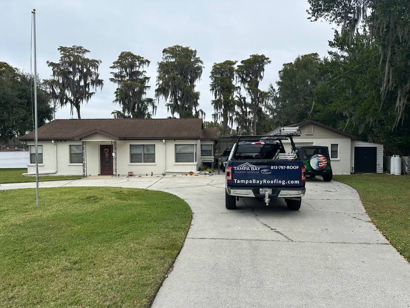 residential roof replacement by Hloska Roofing in Lutz