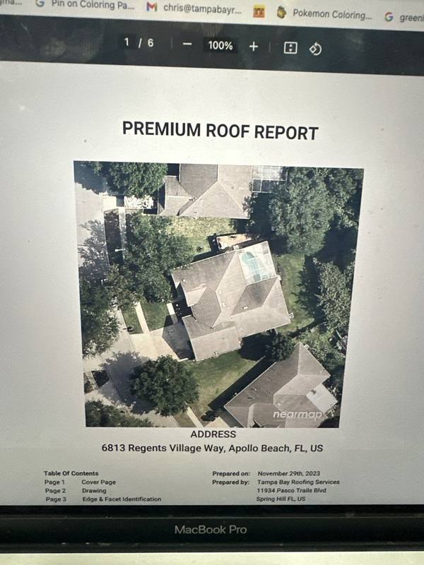 roofing project near Regents Village Way in Apollo Beach