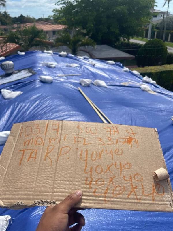 roofing project near SW 7th St in Miami
