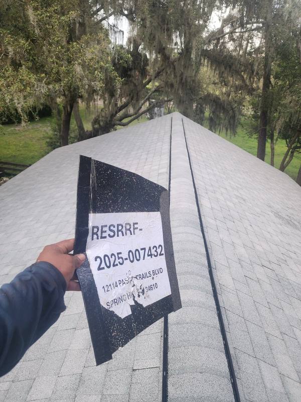 roofing project near Pasco Trails Blvd in Spring Hill