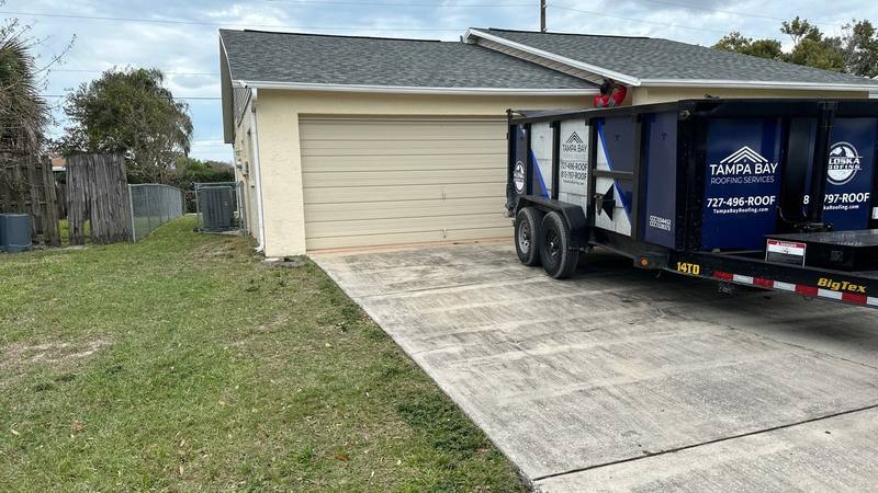 completed roofing project in New Port Richey FL