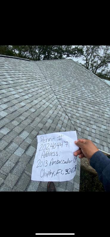 residential roof replacement by Hloska Roofing in Chipley
