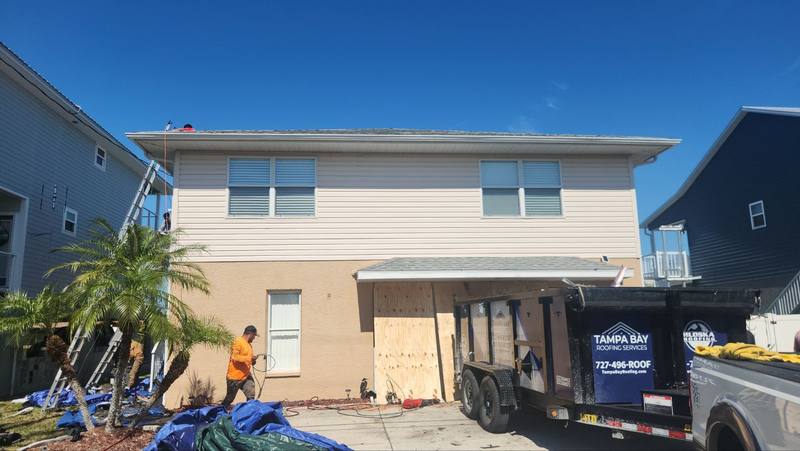 residential roof replacement by Hloska Roofing in Hernando Beach