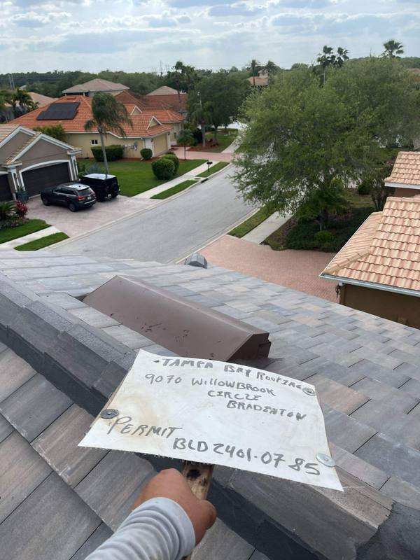 residential tile roof replacement by Hloska Roofing in Bradenton
